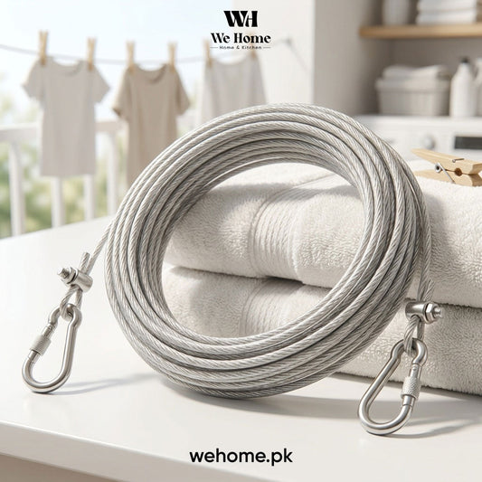 Stainless Steel PVC Coated Clothesline – Heavy-Duty Rust-Resistant Drying Wire